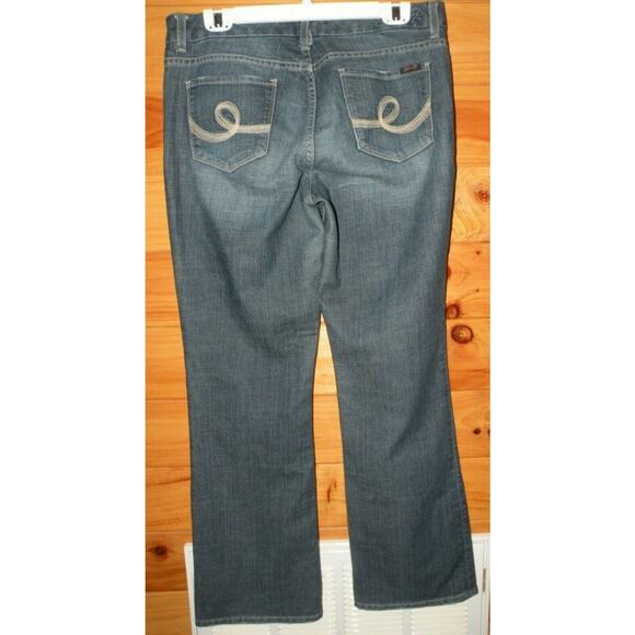 7 FOR ALL MANKIND Women's Boot Cut Jeans Sz 10 Medium Blue Gray Wash - Picture 3 of 6